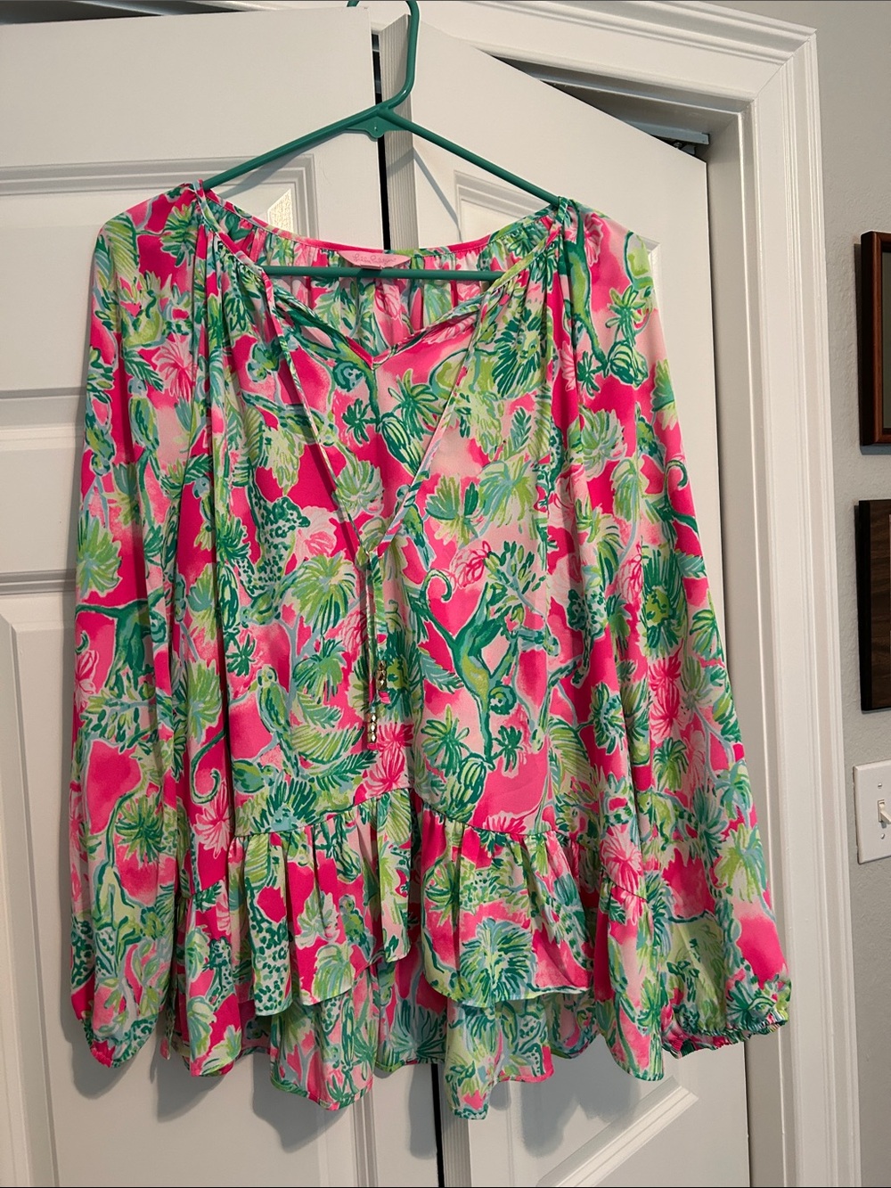 Lilly Pulitzer Tensley Peasant Blouse Catty Shack Cattyshack